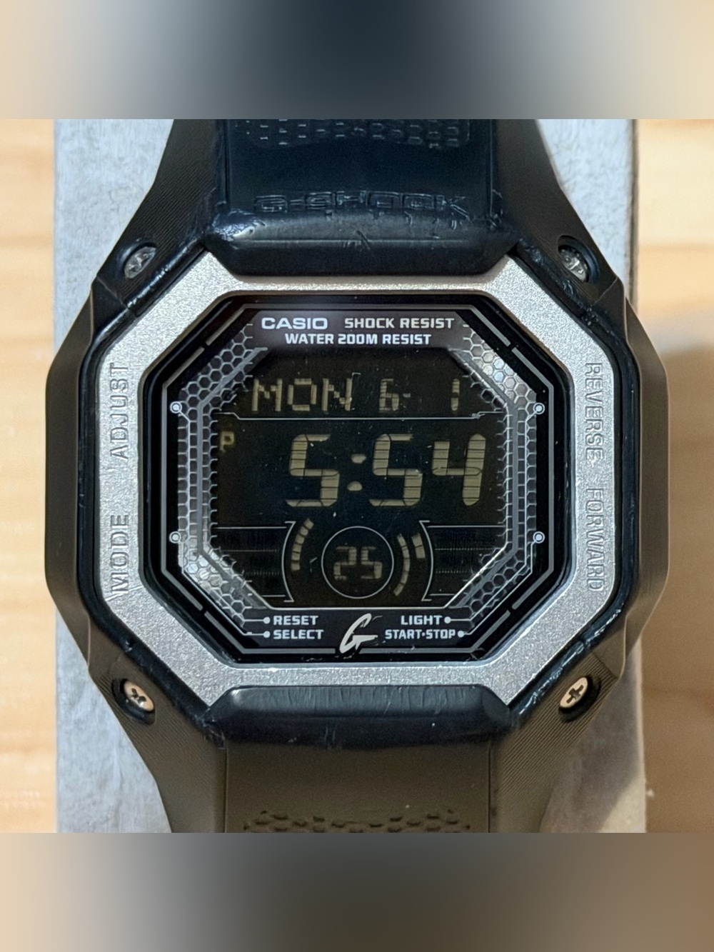 Casio G-Shock G-056B-8 Vintage Slim Polygon Black Men's Digital Watch 056 READ